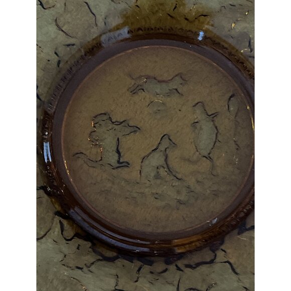 Set of 3 Vintage Amber Glass Nursery Rhyme Plates – 6.5” – Little Bo Peep, Hey D - Picture 3 of 8